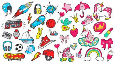 Sticker  Graphiques colorés et énergiques de la jeunesse