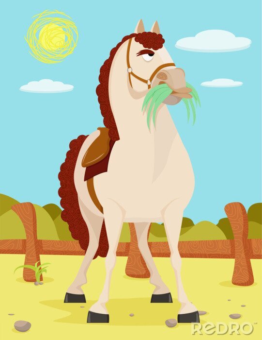 Sticker  Graphiques de conte de fées de chevaux