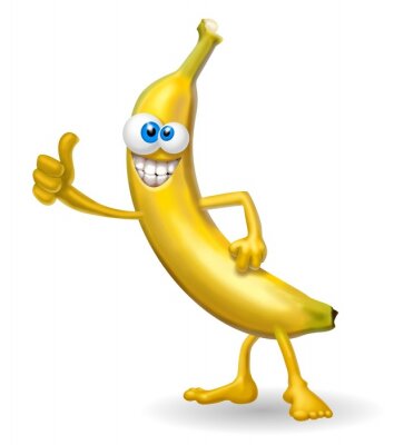 Sticker  Graphiques humoristiques de banane souriante
