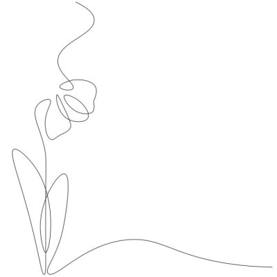 Sticker  Graphiques minimalistes avec une ligne noire