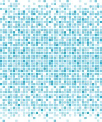 Sticker  Graphiques minimalistes en pixels bleus