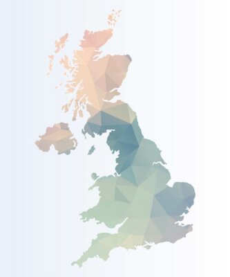 Sticker  Graphiques modernes avec des contours de l'Angleterre