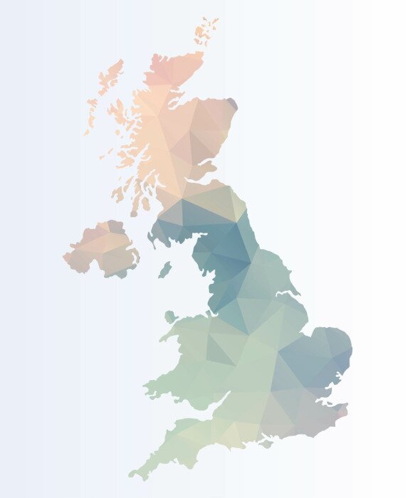 Sticker  Graphiques modernes avec des contours de l'Angleterre