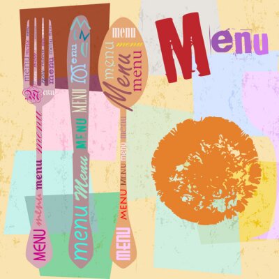 Sticker  Graphiques modernes de style menu multicolores