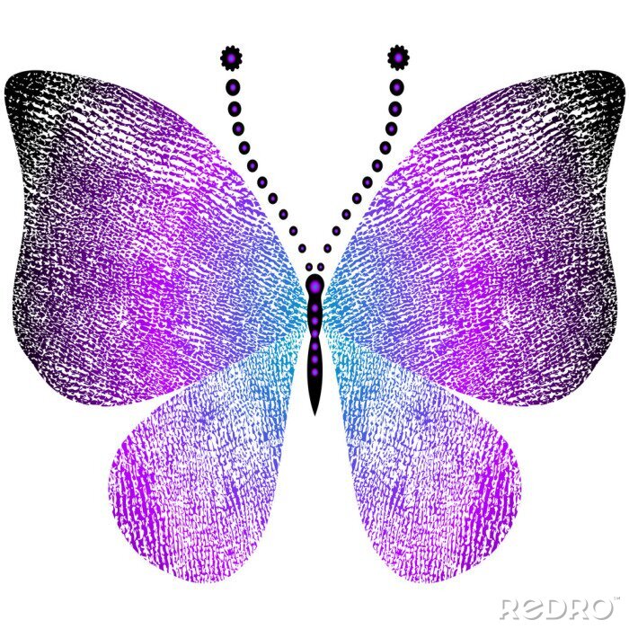Sticker  Graphiques modernes représentant un papillon multicolore
