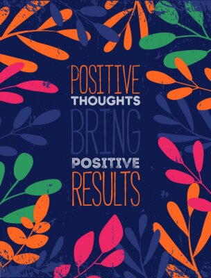 Graphiques multicolores sur la pensée positive