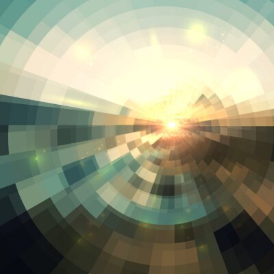 Sticker  Graphiques spatiaux avec un tunnel