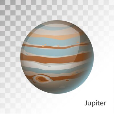 Sticker  Graphismes colorés de la planète Jupiter 3D