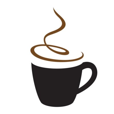 Sticker  Graphismes minimalistes avec une tasse de café