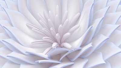 Sticker  Gros plan de fleurs 3d sur la structure de la plante