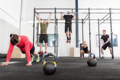 Sticker  Groupe Crossfit trains différents exercices