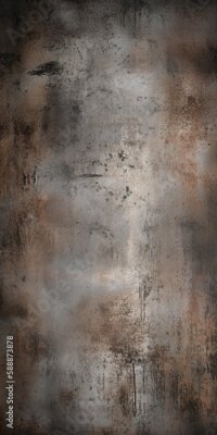 Sticker  Grunge metal background. Rusty metal texture. Rusted metallic background. Scratched grunge metallic texture