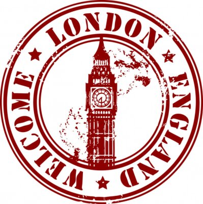 Sticker  Grunge tampon avec Londres, en Angleterre, Bienvenue à l'intérieur