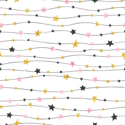 Papier peint à motif  Guirlandes d'étoiles