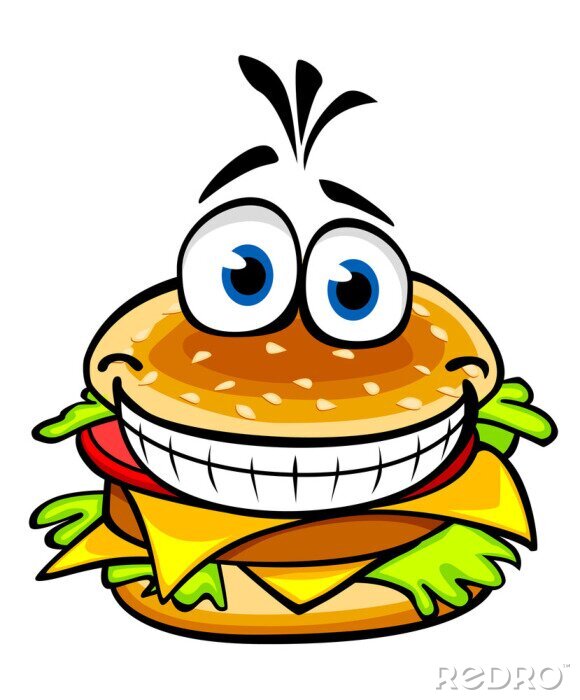 Sticker  Hamburger drôle