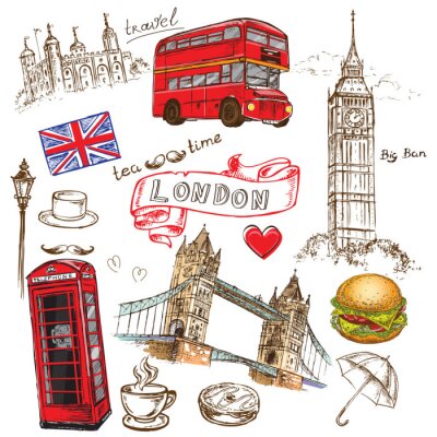 Sticker  hand drawing London