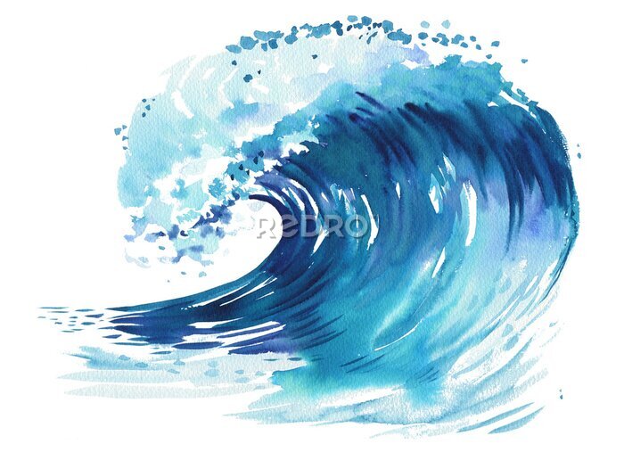 Sticker  Haute vague dans la mer