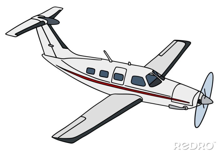 Sticker  Hélice, avion, main, dessin, vecteur, Illustration