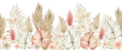 Sticker  Herbe de bohème sèche colorée