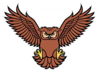 Sticker  Hibou prédateur en vol