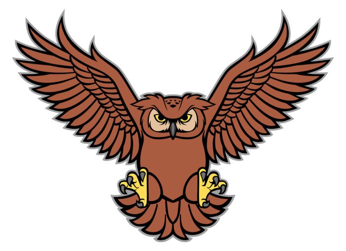 Sticker  Hibou prédateur en vol