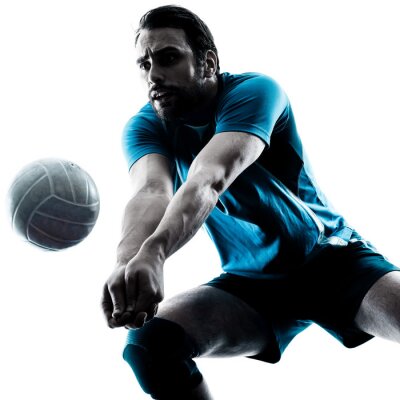 Sticker  homme volleyball silhouette