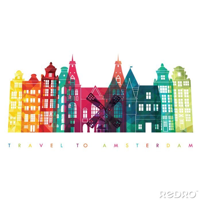 Sticker  Horizon d'Amsterdam Illustration vectorielle