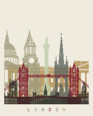 Sticker  Horizon de Londres affiche