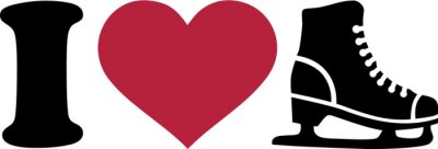 Sticker  I Love Figure Skates