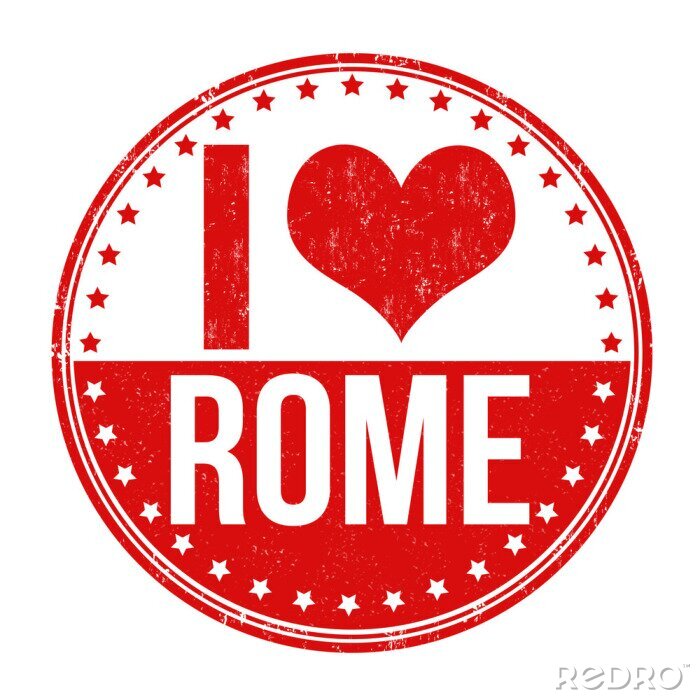 Sticker  I love Rome timbre