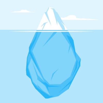 Sticker  Iceberg complet plat