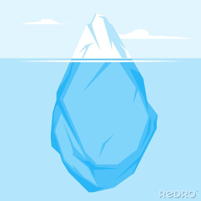 Sticker  Iceberg complet plat
