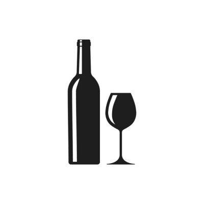 Sticker  Icône de vin. Vecteur. Isolé.