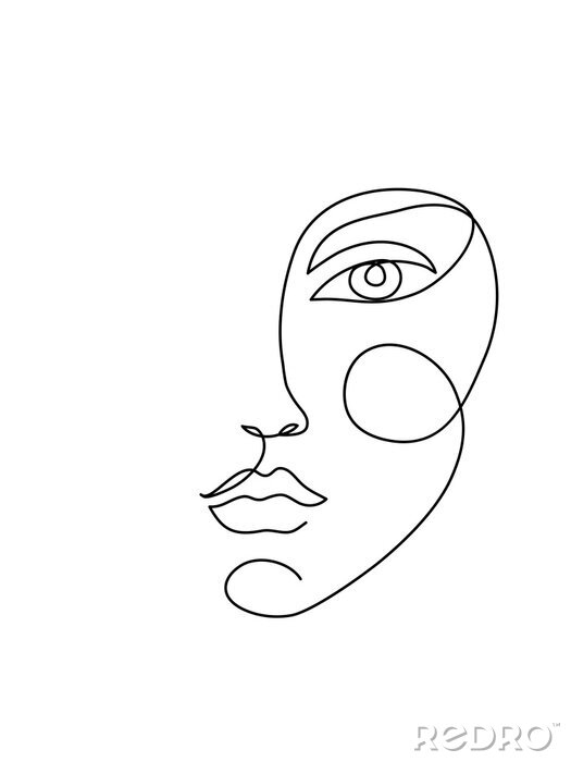 Sticker  Icône de visage abstrait