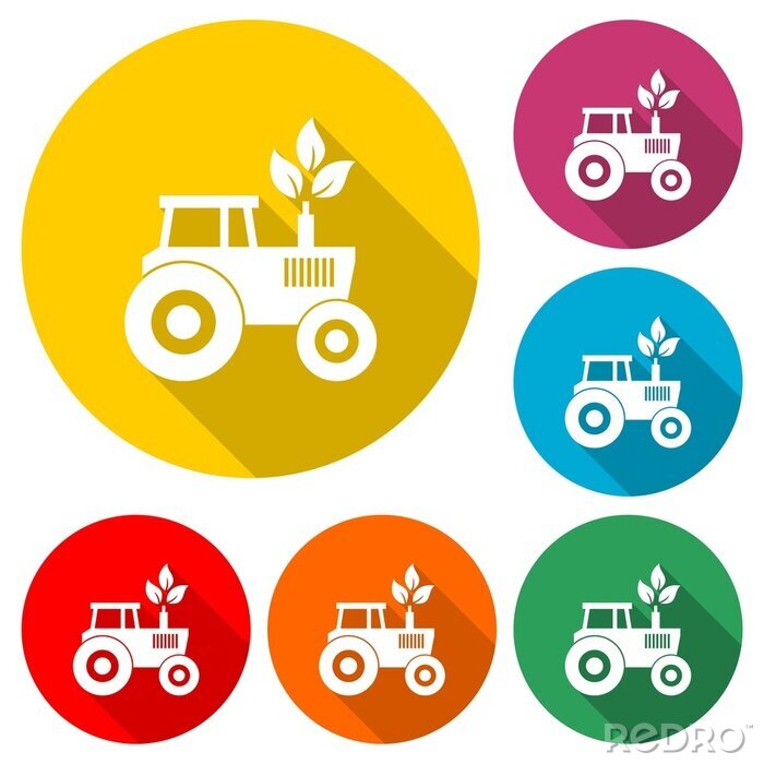 Sticker  Icône du logo tracteur ou logo, couleur sertie de grandissime