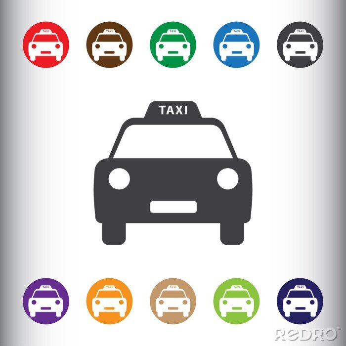 Sticker  Icône Taxi pour web et mobile.