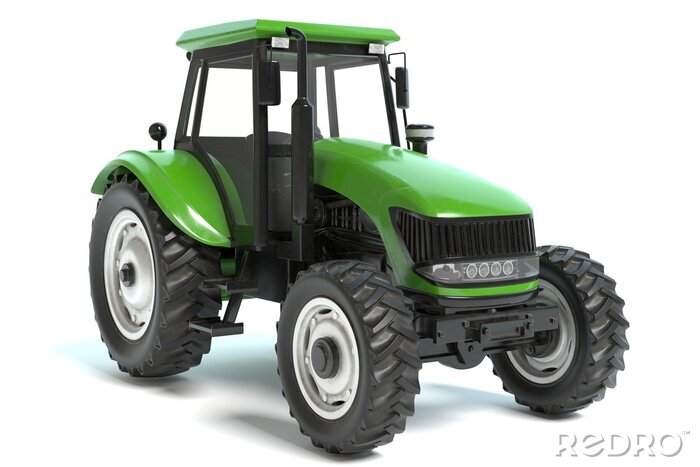 Sticker  Illustration 3D d'un tracteur agricole