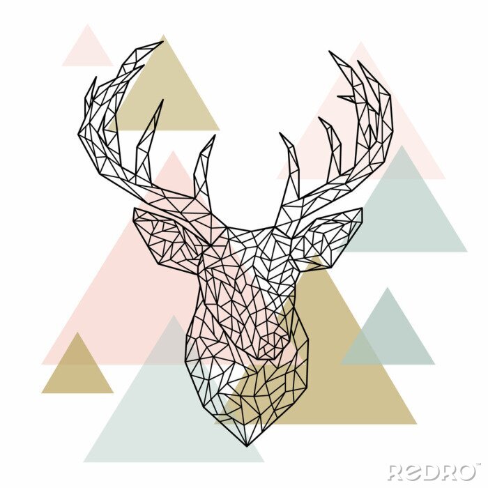 Sticker  Illustration avec un cerf pour jeunes