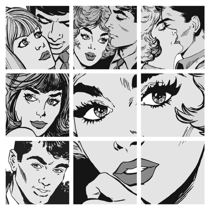 Sticker  Illustration d'un portrait de femme