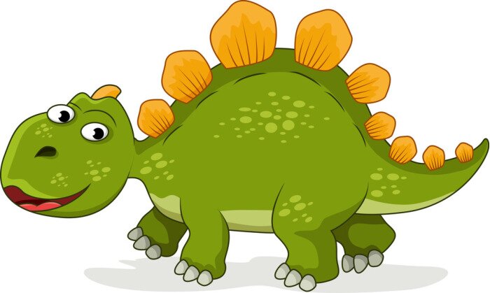 Sticker  Illustration de dinosaure stegosaurus vert pour les enfants