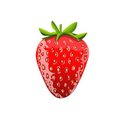 Sticker  Illustration de fraise. Image isolée. Vecteur