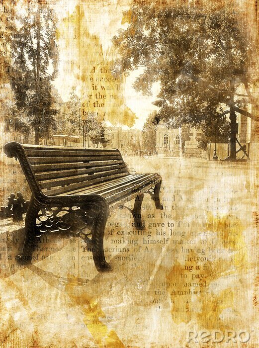 Sticker  Illustration de parc rétro