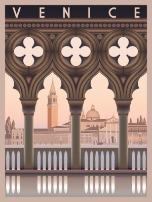 Illustration du lever du soleil de Venise