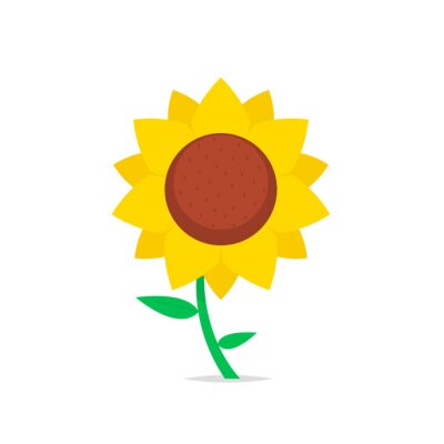 Sticker  Illustration minimaliste d'un tournesol