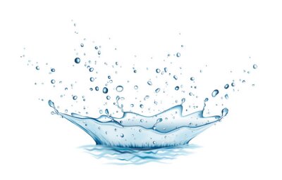 Sticker  Illustration moderne de l'eau éclaboussant