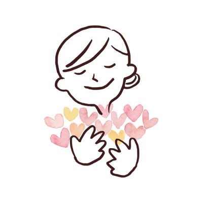 Sticker  Illustration of a woman holding many hearts