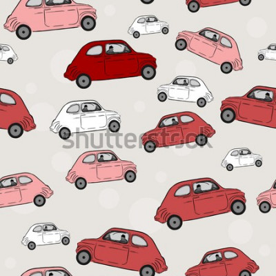 Sticker  Illustration sans soudure de vecteur, voitures