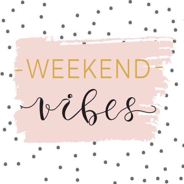 Sticker  Illustration typographique météo avec lettrage du week-end