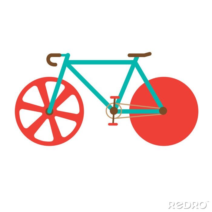 Sticker  Illustration vectorielle vélo de route.