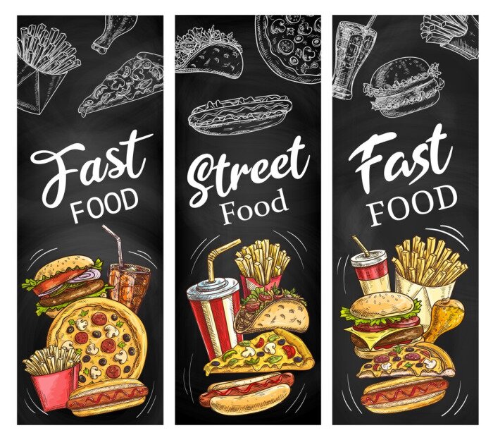 Sticker  Image burgers et pizza
